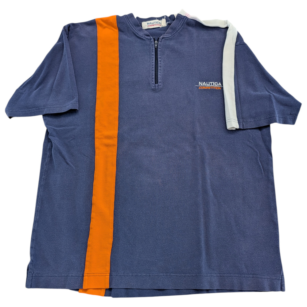 90s Nautica Competition Quarter Zip Short Sleeve Shirt